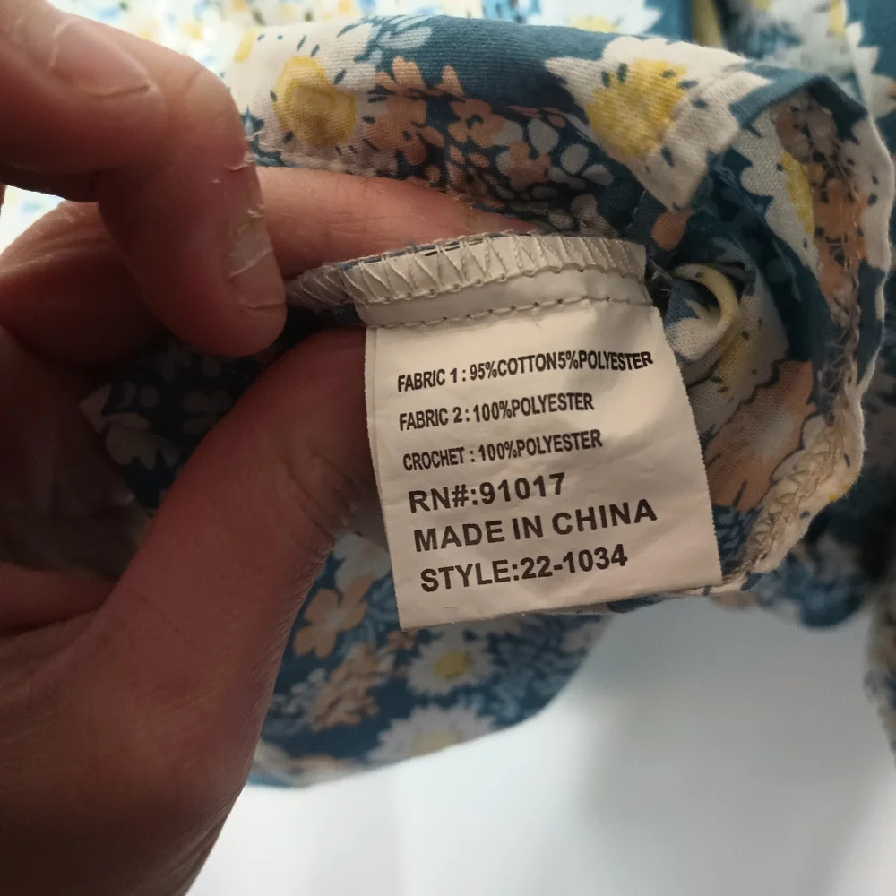 Solitaire Floral Peasant Top Large Embroidered Cottage Bloomcore Prairie - Picture 8 of 10